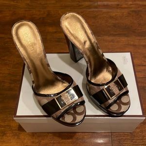 Coach high heel sandals